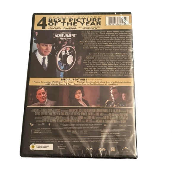 The Kings Speech (DVD, 2011, Canadian) Brand New Sealed - Picture 2 of 2